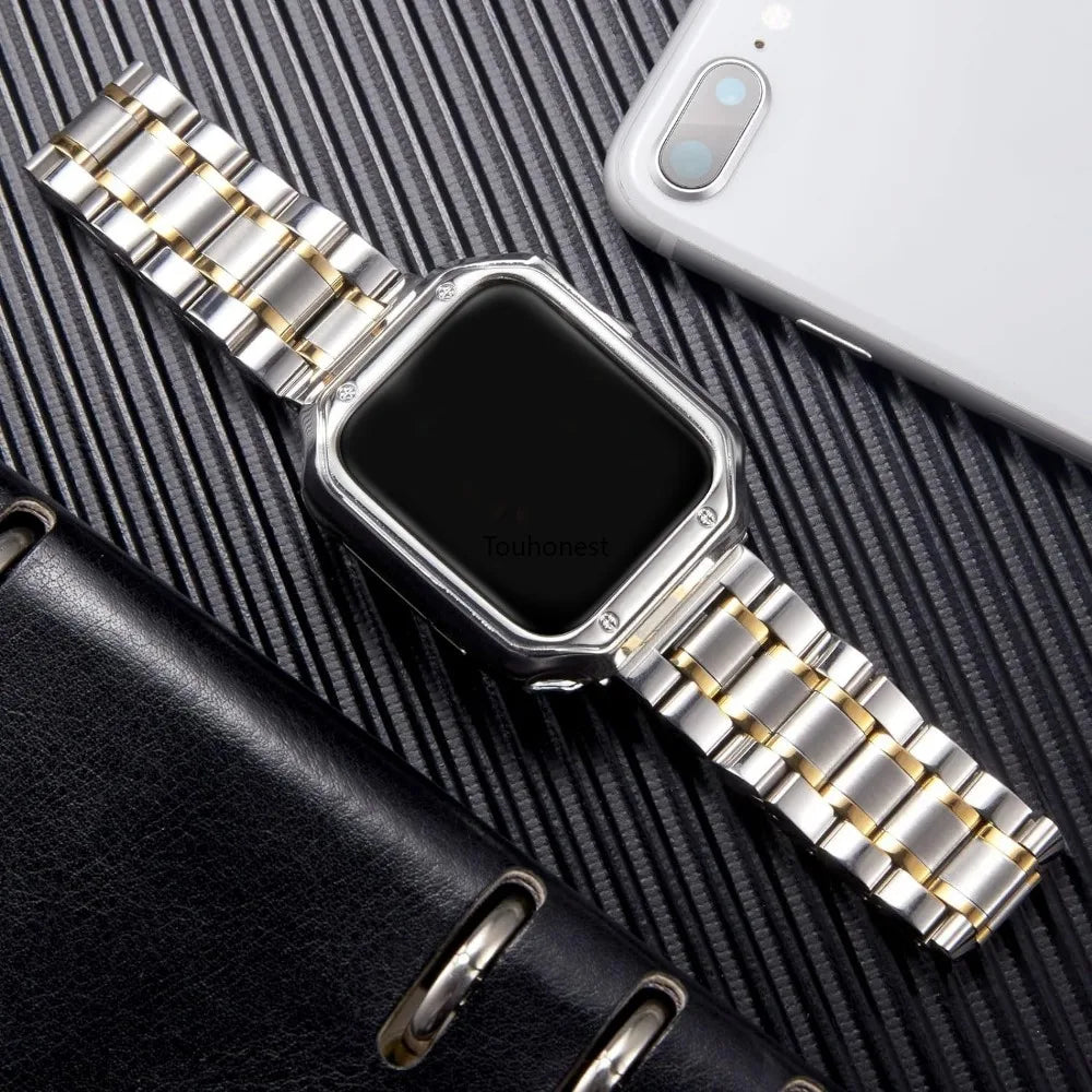 Stainless Steel Strap For Apple Watch Band Series 11/10/9/8/7/6/5/4/3/SE 3 Metal Bracelet For iWatch Ultra 3 49mm 45mm 44mm 46mm