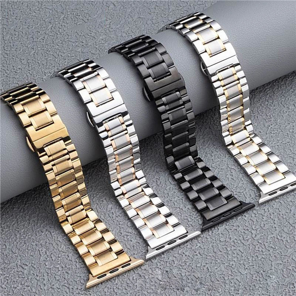 Stainless Steel Strap For Apple Watch Band Series 11/10/9/8/7/6/5/4/3/SE 3 Metal Bracelet For iWatch Ultra 3 49mm 45mm 44mm 46mm